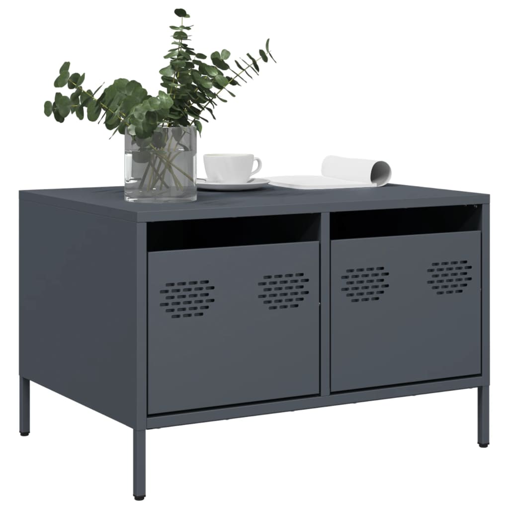 JUNG Vida TV-Schrank Anthrazit 68x50x43,5 cm Kaltgewalzter Stahl