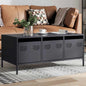 JUNG Vida Couchtisch Anthrazit 101,5x50x43,5 cm Kaltgewalzter Stahl