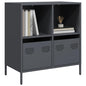 JUNG Vida Sideboard Anthrazit 68x39x73,5 cm Kaltgewalzter Stahl