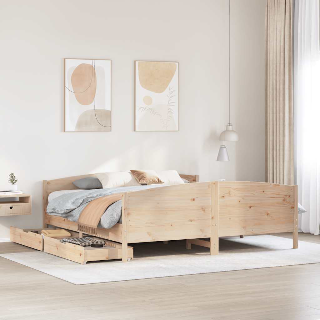 JUNG Vida Massivholzbett ohne Matratze 160x200 cm Kiefernholz