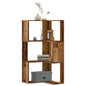 JUNG Vida Eck-Bücherregal 3 Böden Altholz-Optik 50x50x102cm Holzwerkstoff