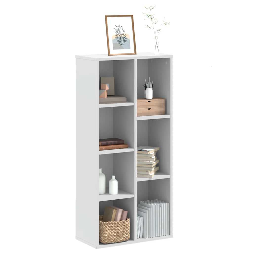 JUNG Vida Bücherregal Weiß 50x25x105 cm Holzwerkstoff