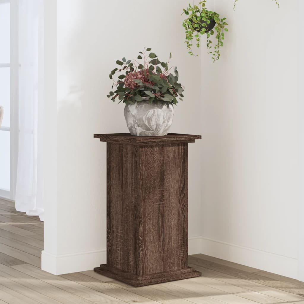 JUNG Vida Pflanzenständer Braun Eichen-Optik 33x33x60 cm Holzwerkstoff