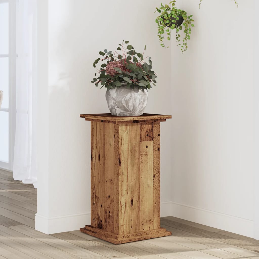 JUNG Vida Pflanzenständer Altholz-Optik 33x33x60 cm Holzwerkstoff