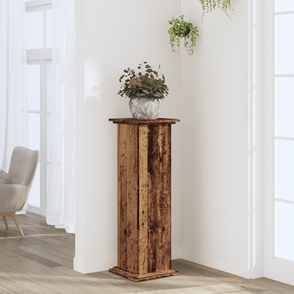 JUNG Vida Pflanzenständer Altholz-Optik 33x33x100 cm Holzwerkstoff