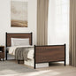 JUNG Vida Metallbett ohne Matratze Braun Eichen-Optik 90x200 cm