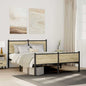 JUNG Vida Metallbett ohne Matratze Sonoma-Eiche 140x190 cm