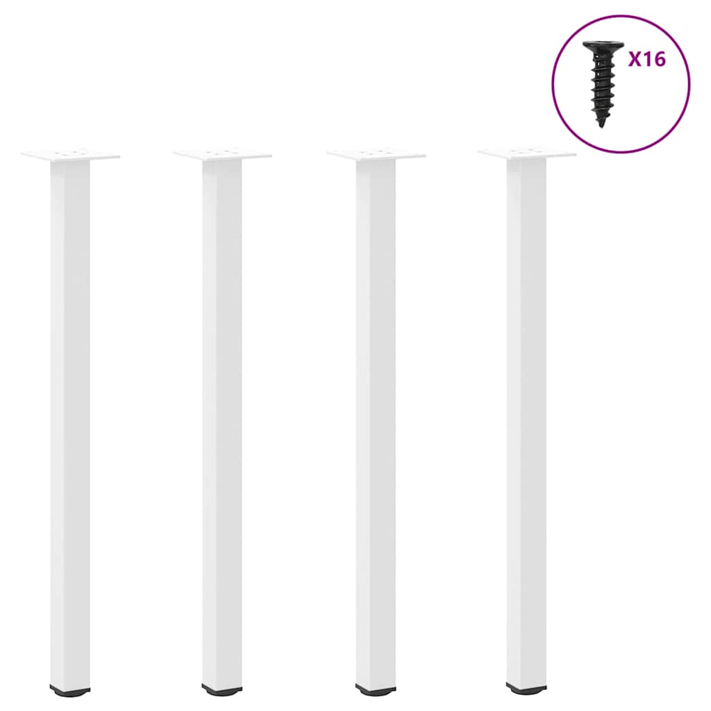JUNG Vida Konsolentischbeine 4 Stk. Weiß 72-74 cm Stahl