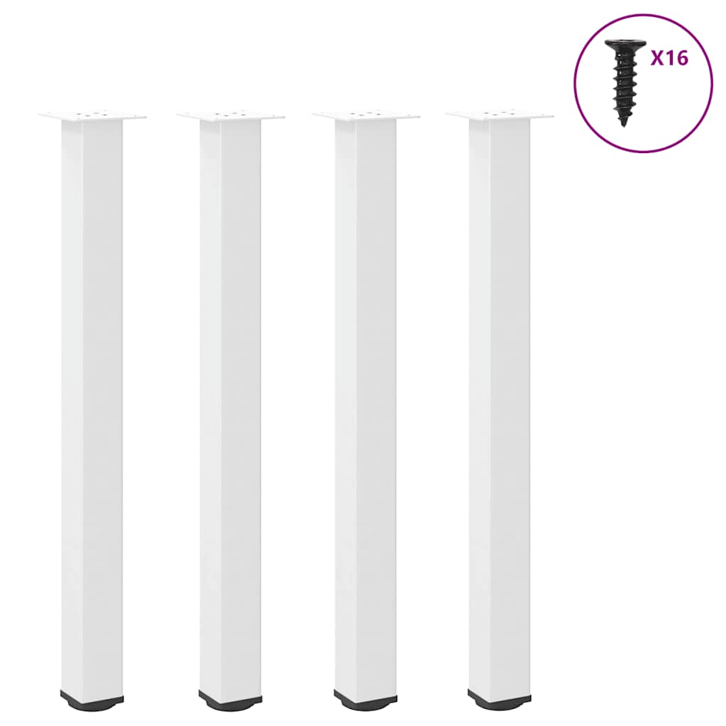 JUNG Vida Bartischbeine 4 Stk. Weiß 100-102 cm Stahl