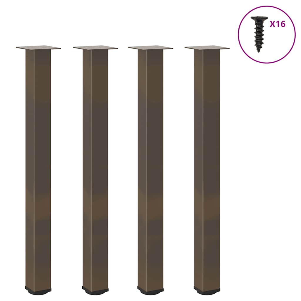 JUNG Vida Bartischbeine 4 Stk. Naturstahl 100-102 cm Stahl