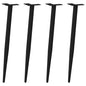 JUNG Vida Konsolentischbeine Konische Form 4 Stk. Schwarz 72-73 cm Stahl