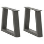 JUNG Vida Couchtischbeine V-Form 2 Stück Anthrazit 30x(30-31,3) cm Stahl