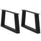 JUNG Vida Couchtischbeine V-Form 2 Stück Schwarz 50x(30-31,3) cm Stahl