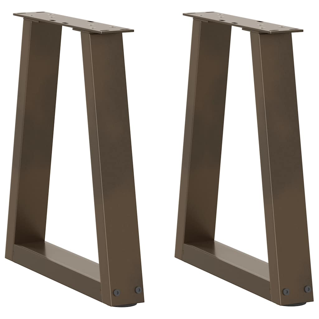 JUNG Vida Couchtischbeine V-Form 2 Stück Naturstahl 38x(42-43,3) cm Stahl