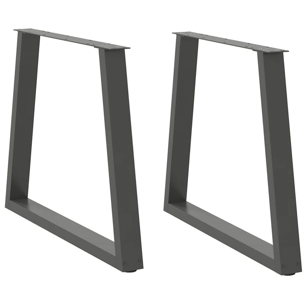 JUNG Vida Esstisch Beine V-Form 2 Stück Anthrazit 70x(72-73,3) cm Stahl