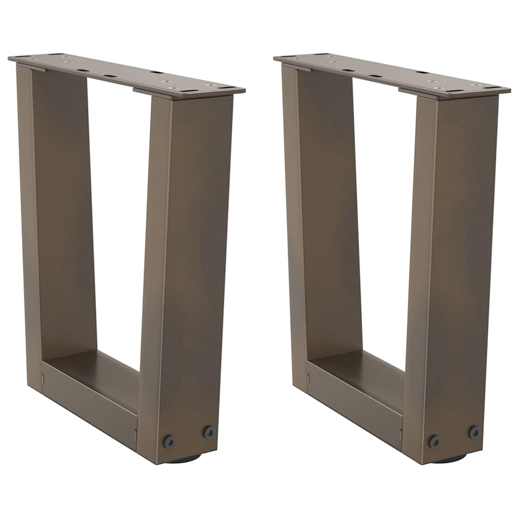 JUNG Vida Couchtischbeine V-Form 2 Stück Naturstahl 30x(30-31,3) cm Stahl