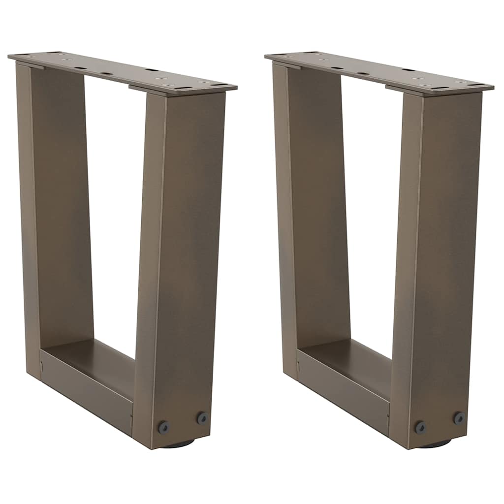 JUNG Vida Couchtischbeine V-Form 2 Stück Naturstahl 40x(30-31,3) cm Stahl