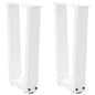 JUNG Vida Couchtischbeine V-Form 2 Stück Weiß 28x(42-43,3) cm Stahl