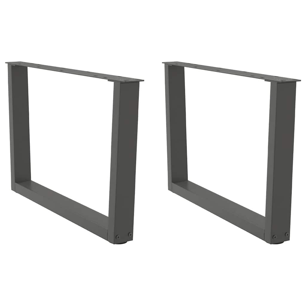 JUNG Vida Couchtischbeine V-Form 2 Stück Anthrazit 70x(42-43,3) cm Stahl