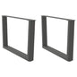 JUNG Vida Couchtischbeine V-Form 2 Stück Anthrazit 70x(42-43,3) cm Stahl