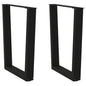 JUNG Vida Esstisch Beine V-Form 2 Stück Schwarz 60x(72-73,3) cm Stahl