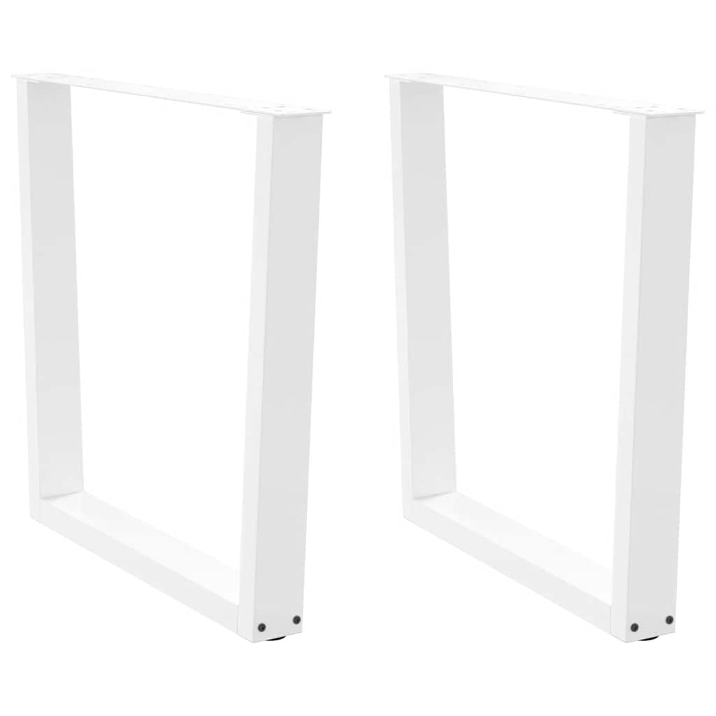 JUNG Vida Esstischbeine V-Form 2 Stück Weiß 90x(72-73,3) cm Stahl