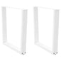 JUNG Vida Esstischbeine V-Form 2 Stück Weiß 90x(72-73,3) cm Stahl