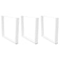 JUNG Vida Esstischbeine V-Form 3 Stück Weiß 100x(72-73,3) cm Stahl