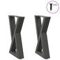 JUNG Vida Couchtischbeine 2 Stk. Anthrazit 38x(42-43,3) cm Stahl