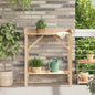 JUNG Vida Pflanztisch Natur 75 x 40 x 90 cm Massives Kiefernholz