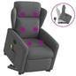 JUNG Vida Massagesessel mit Aufstehhilfe Dunkelgrau Stoff