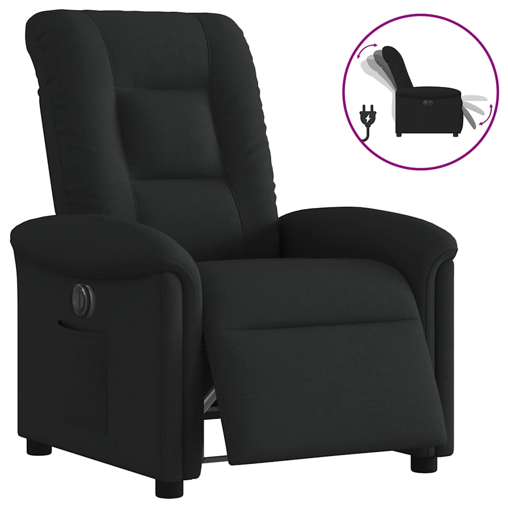 JUNG Vida Relaxsessel Elektrisch Schwarz Stoff