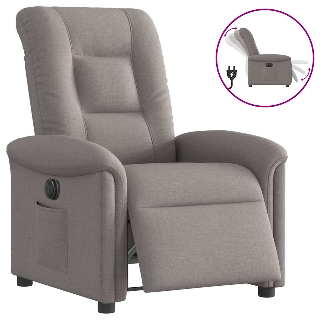 JUNG Vida Relaxsessel Elektrisch Taupe Stoff