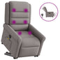 JUNG Vida Elektrischer Massagesessel mit Aufstehhilfe Taupe Stoff