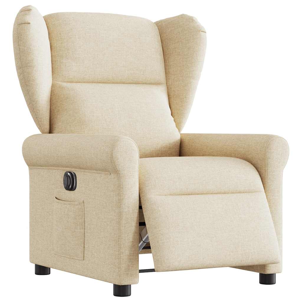 JUNG Vida Relaxsessel Elektrisch Creme Stoff