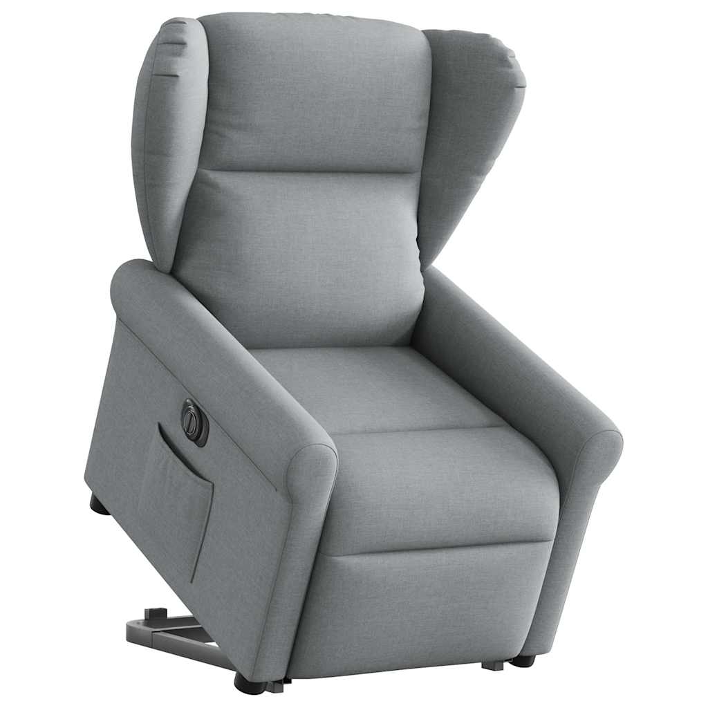 JUNG Vida Relaxsessel mit Aufstehhilfe Elektrisch Hellgrau Stoff