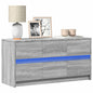 JUNG Vida TV-Schrank mit LED-Beleuchtung Grau Sonoma 100x34x50 cm