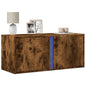 JUNG Vida TV-Wandschrank mit LED-Beleuchtung Räuchereiche 80x31x35 cm