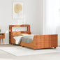 JUNG Vida Massivholzbett ohne Matratze Wachsbraun 90x190 cm Kiefernholz