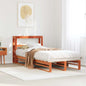 JUNG Vida Massivholzbett ohne Matratze Wachsbraun 75x190 cm Kiefernholz