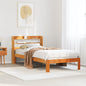 JUNG Vida Massivholzbett ohne Matratze Wachsbraun 75x190 cm Kiefernholz