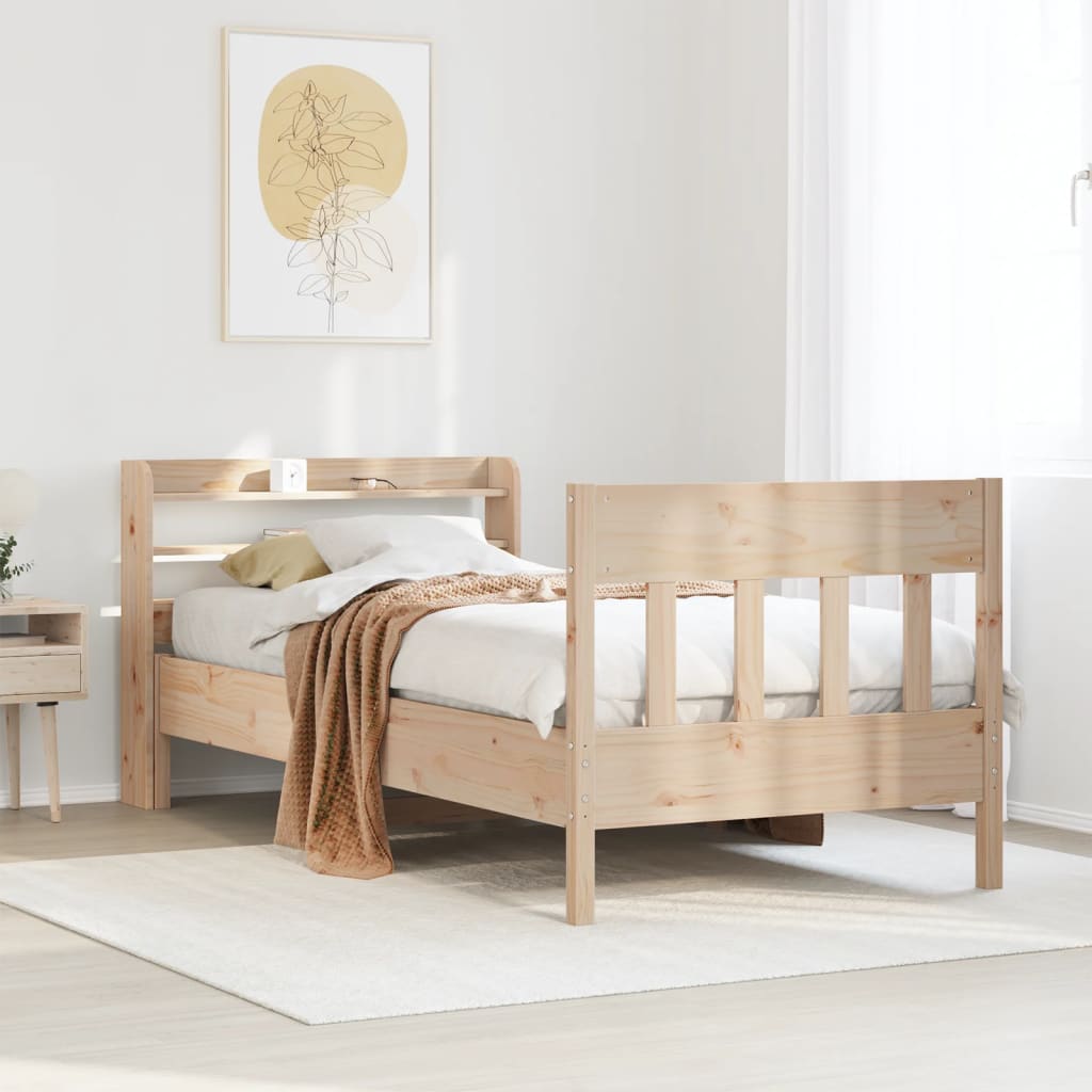 JUNG Vida Massivholzbett ohne Matratze 75x190 cm Kiefernholz