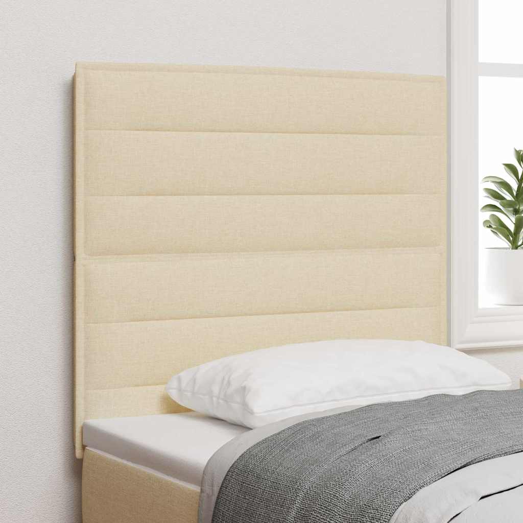 JUNG Vida LED Kopfteil mit LED-Lichtleisten Creme 90 cm Polyester