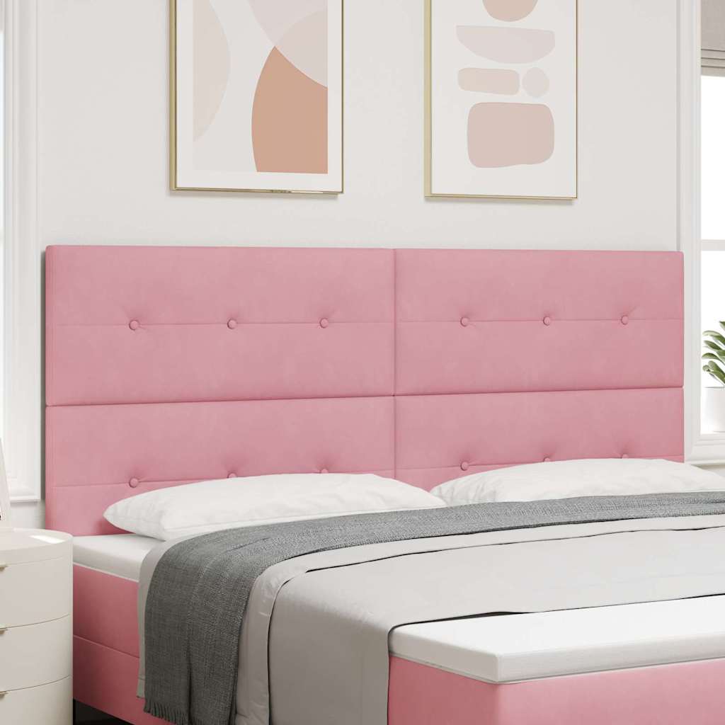 JUNG Vida LED Kopfteil mit LED-Lichtleisten Rosa 200 cm Polyester