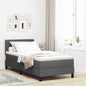 JUNG Vida Boxspringbett mit Matratze Dunkelgrau 90 x 190 cm Stoff