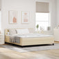 JUNG Vida Boxspringbett mit Matratze Creme 180 x 200 cm Stoff