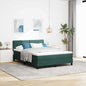 JUNG Vida Boxspringbett mit Matratze Dunkelgrün 160 x 200 cm Samt