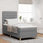 JUNG Vida Boxspringbett mit Matratze Hellgrau 90 x 200 cm Stoff