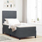 JUNG Vida Boxspringbett mit Matratze Dunkelgrau 100 x 200 cm Stoff