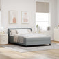 JUNG Vida Boxspringbett mit Matratze Hellgrau 140 x 200 cm Stoff